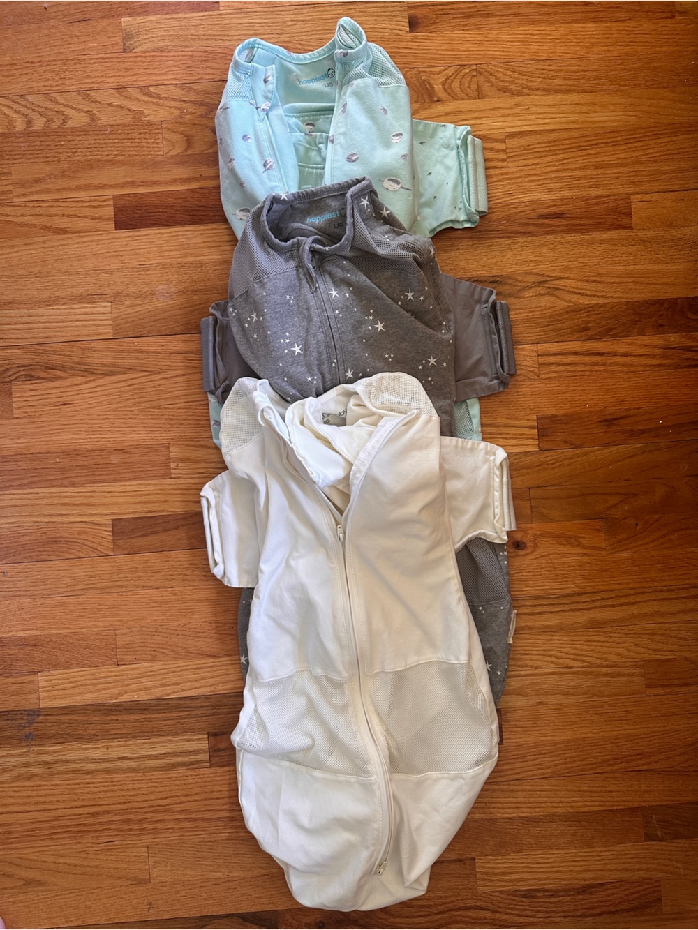 Snoo Happiest Baby Sleep Sack Bundle - White, Gray & Mint Bundle - Large